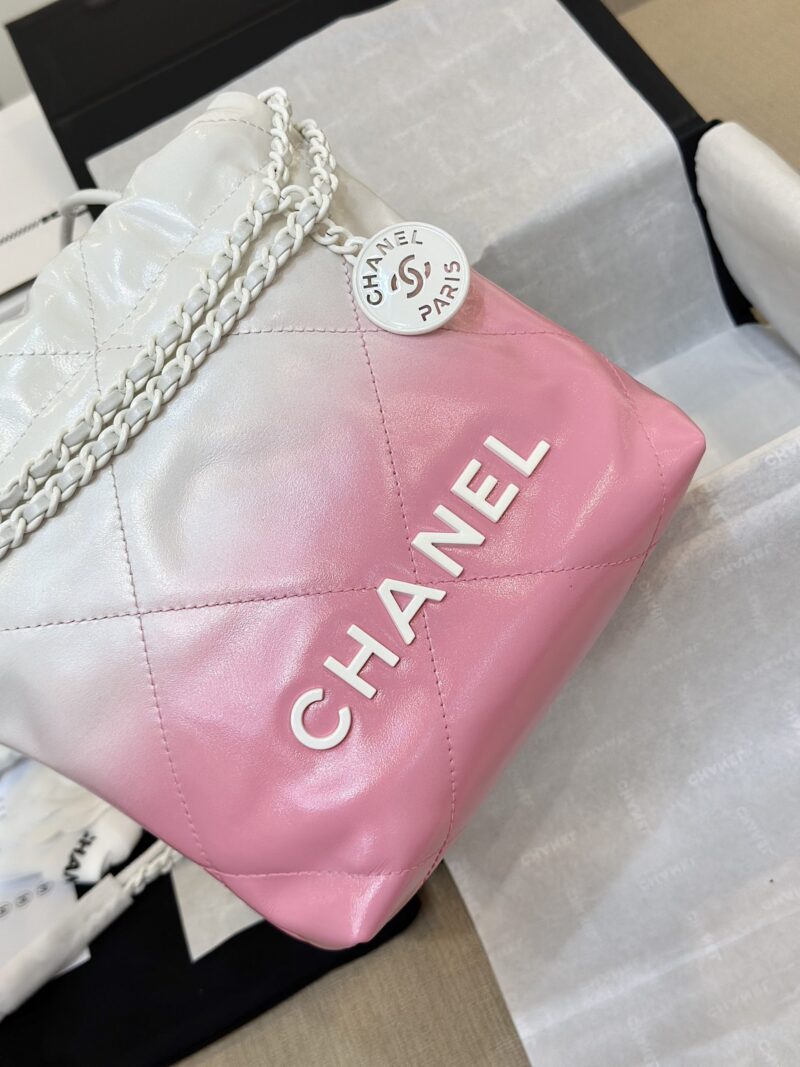 Chanel 11 Handbag 22 Mini Mix White Pink Woman’s 20cm