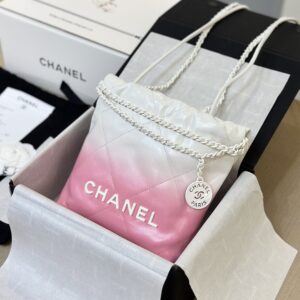 Chanel 11 Handbag 22 Mini Mix White Pink Woman’s 20cm