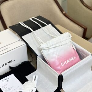 Chanel 11 Handbag 22 Mini Mix White Pink Woman’s 20cm