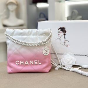Chanel 11 Handbag 22 Mini Mix White Pink Woman’s 20cm