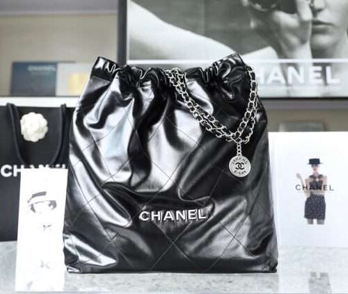 Tui-Xach-Chanel-22-Shopping-Sieu-Cap-Nu-Chat-Da-Min-Mau-Den-35cm-1-600x423-1 Chanel Replica 11 Handbag Woman’s 22 Shopping Black Smooth Leather 35cm