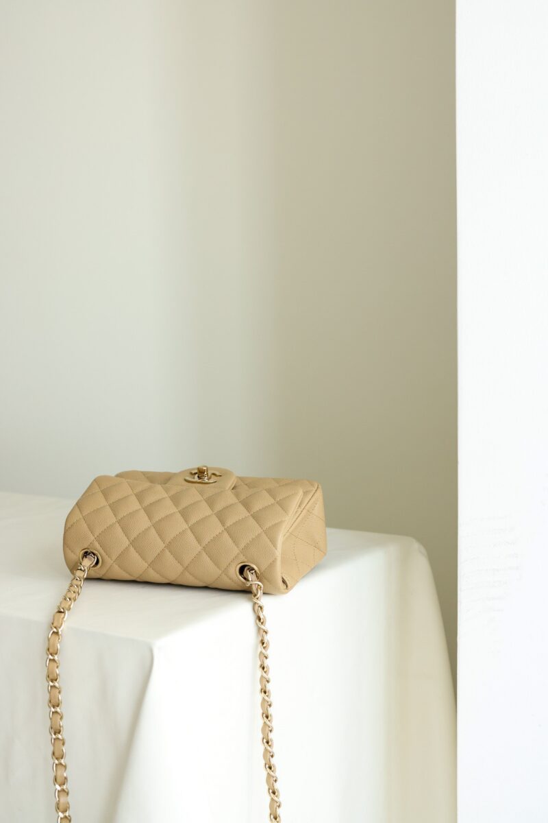 Chanel Classic 11 Handbag Flap Mini Woman’s Beige 20cm