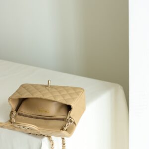 Chanel Classic 11 Handbag Flap Mini Woman’s Beige 20cm