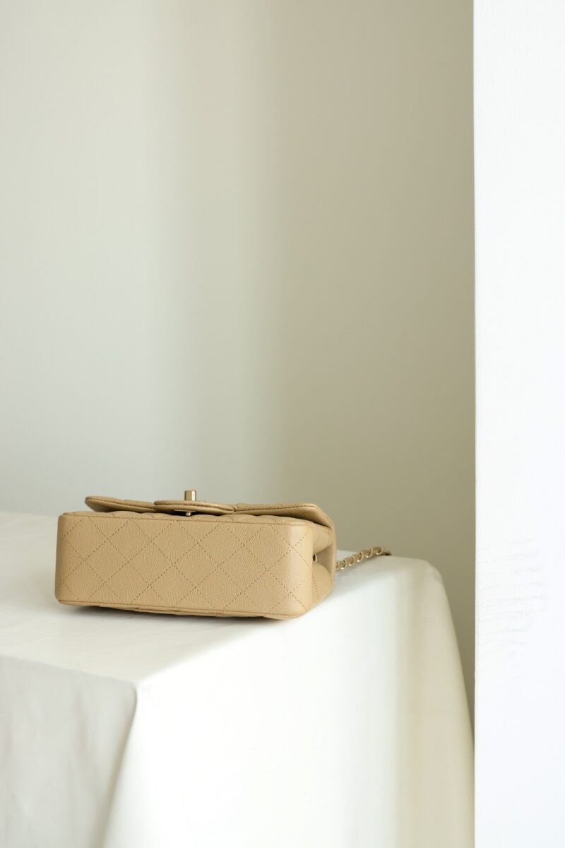 Chanel Classic 11 Handbag Flap Mini Woman’s Beige 20cm