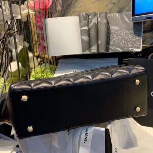 Chanel Shopping Handbags Woman’s Black Leather 33x23x11cm