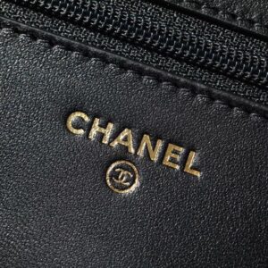 Tui-Xach-Chanel-Woc-C19-Like-Auth-Nu-Da-Cuu-Mau-Den-19cm-6 Chanel Woc C19 Handbag Woman’s Lock Gold Black 19cm
