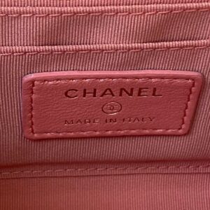 Chanel Woc Pink Handbags With Pearl Handle 11.5×14.5×5.5cm
