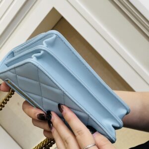 Chanel Woc Mini 11 Handbag Woman’s Blue Smooth Leather 15cm