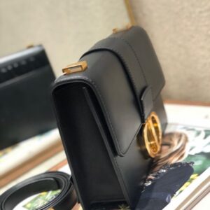 Dior 30 Montaigne Super High-Quality Women’s Handbag Black with Gold Lock 24x17x8cm
