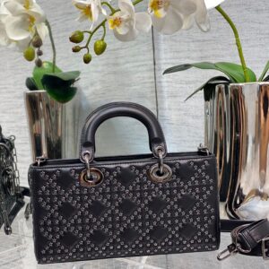 Dior D-Joy Super Premium Black Handbag With Star Studs 26cm