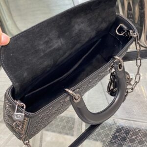 Dior D-Joy Super Premium Black Handbag With Star Studs 26cm