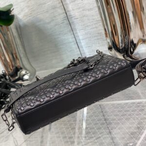 Dior D-Joy Super Premium Black Handbag With Star Studs 26cm