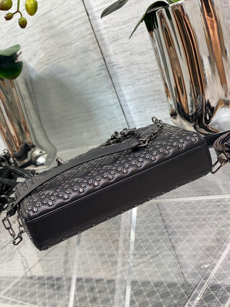 Dior D-Joy Super Premium Black Handbag With Star Studs 26cm