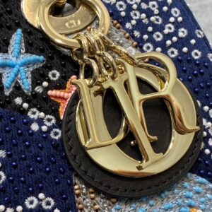 Dior Lady Handbag with Beaded Pattern Replica 11 High Quality 24cm