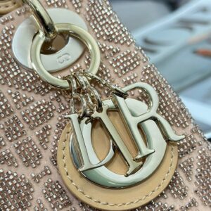 Dior Lady Super Yellow Beaded Handbag 17x15x7cm