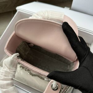 Dior Lady Mini 3-Pocket Handbag Rep 1:1 High-Quality Pink 17cm