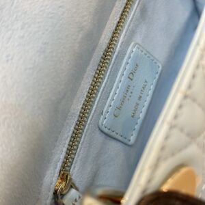 Dior Lady Mini Handbag for Women Ice Blue Super Quality Cowhide 18cm