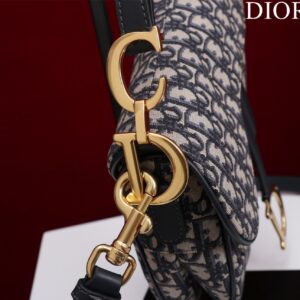 Dior Saddle Saddle Canvas Handbag Super Quality Hand Embroidered 25.5x20x6cm