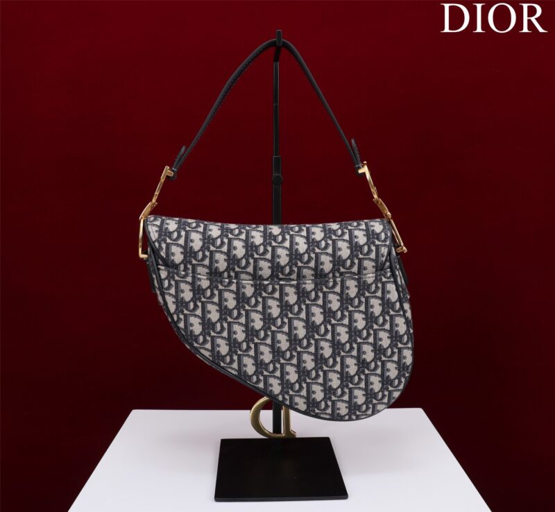 Dior Saddle Saddle Canvas Handbag Super Quality Hand Embroidered 25.5x20x6cm