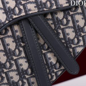 Dior Saddle Saddle Canvas Handbag Super Quality Hand Embroidered 25.5x20x6cm