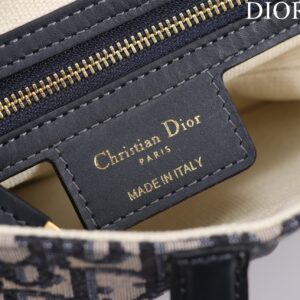 Dior Saddle Saddle Canvas Handbag Super Quality Hand Embroidered 25.5x20x6cm