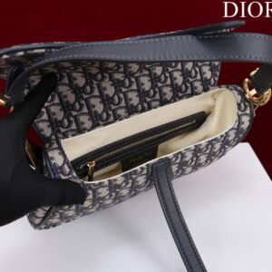 Dior Saddle Saddle Canvas Handbag Super Quality Hand Embroidered 25.5x20x6cm