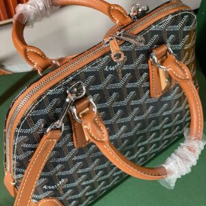 Goyard Alma Vedome Replica 11 Handbag Fabric Wrapped Leather Strap 24cm