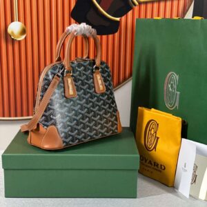 Goyard Alma Vedome Replica 11 Handbag Fabric Wrapped Leather Strap 24cm