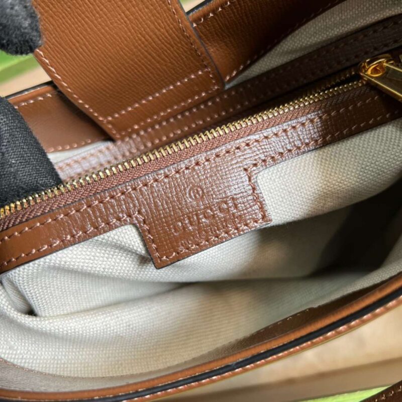 Gucci Handle Women’s Cowhide Handbag with GC Like Auth Logo Pattern 25x21cm