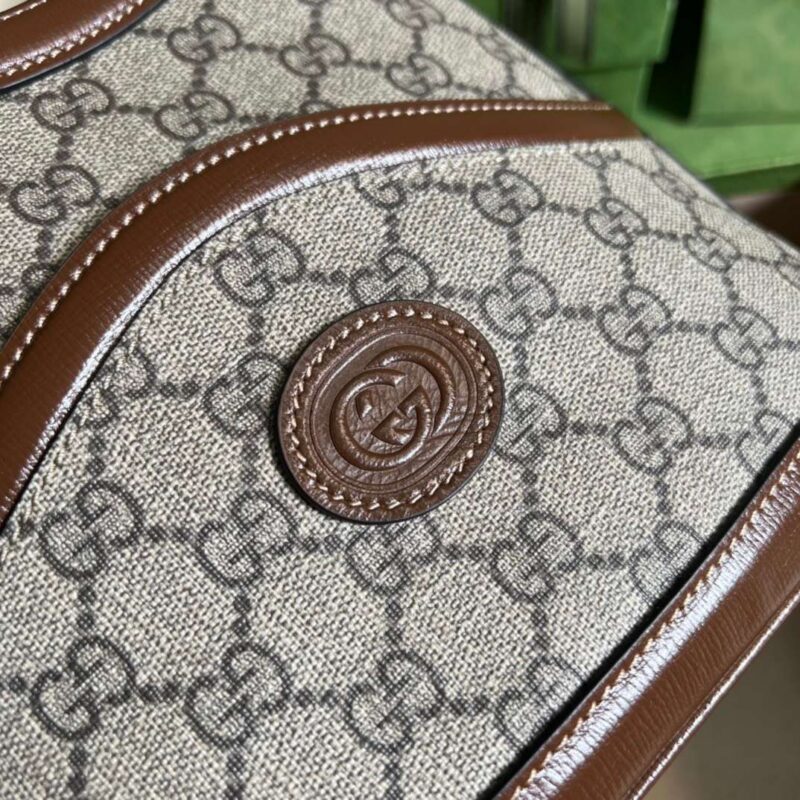 Gucci Handle Women’s Cowhide Handbag with GC Like Auth Logo Pattern 25x21cm