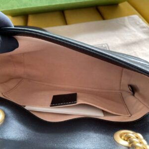 Gucci Marmont Like Auth Luxury Women’s Black Handbag 22cm