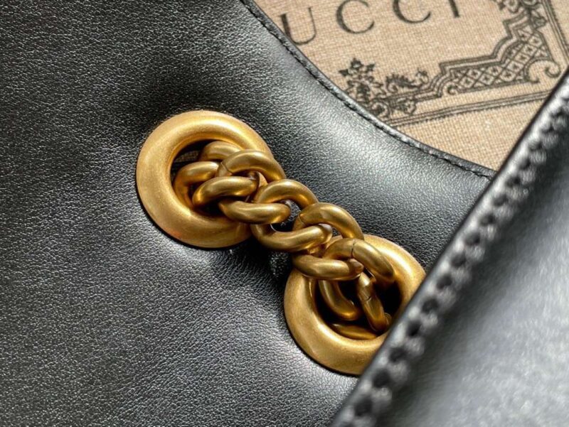 Gucci Marmont Like Auth Luxury Women’s Black Handbag 22cm