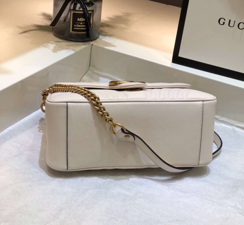 Gucci Marmont Top Handle Rep 11 Handbag High Quality White 27cm