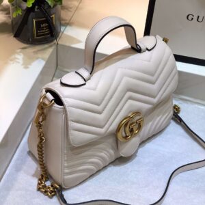 Gucci Marmont Top Handle Rep 11 Handbag High Quality White 27cm