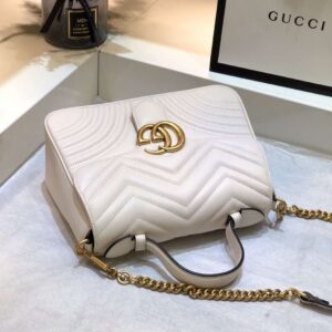 Gucci Marmont Top Handle Rep 11 Handbag High Quality White 27cm