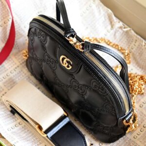 Gucci Matelasse Like Auth Bag with Embossed GC Pattern 21cm