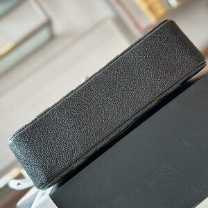 Chanel Classic 11 Handbags Woman’s Black Leather Lock Silver 23cm