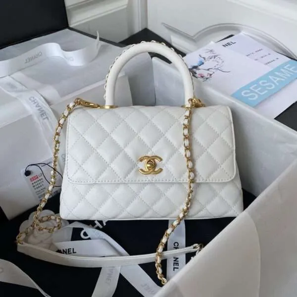 Tui-Xach-Hang-Hieu-Chanel-Coco-Mau-Trang-Sieu-Cap-24cm-2-600x600-1 Chanel Coco White Woman’s Handbags With Lock Gold 24cm