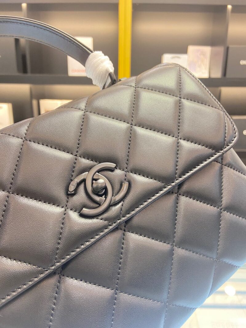 Chanel Trendy Replica 11 Brown Leather Full Box Handbags 25cm