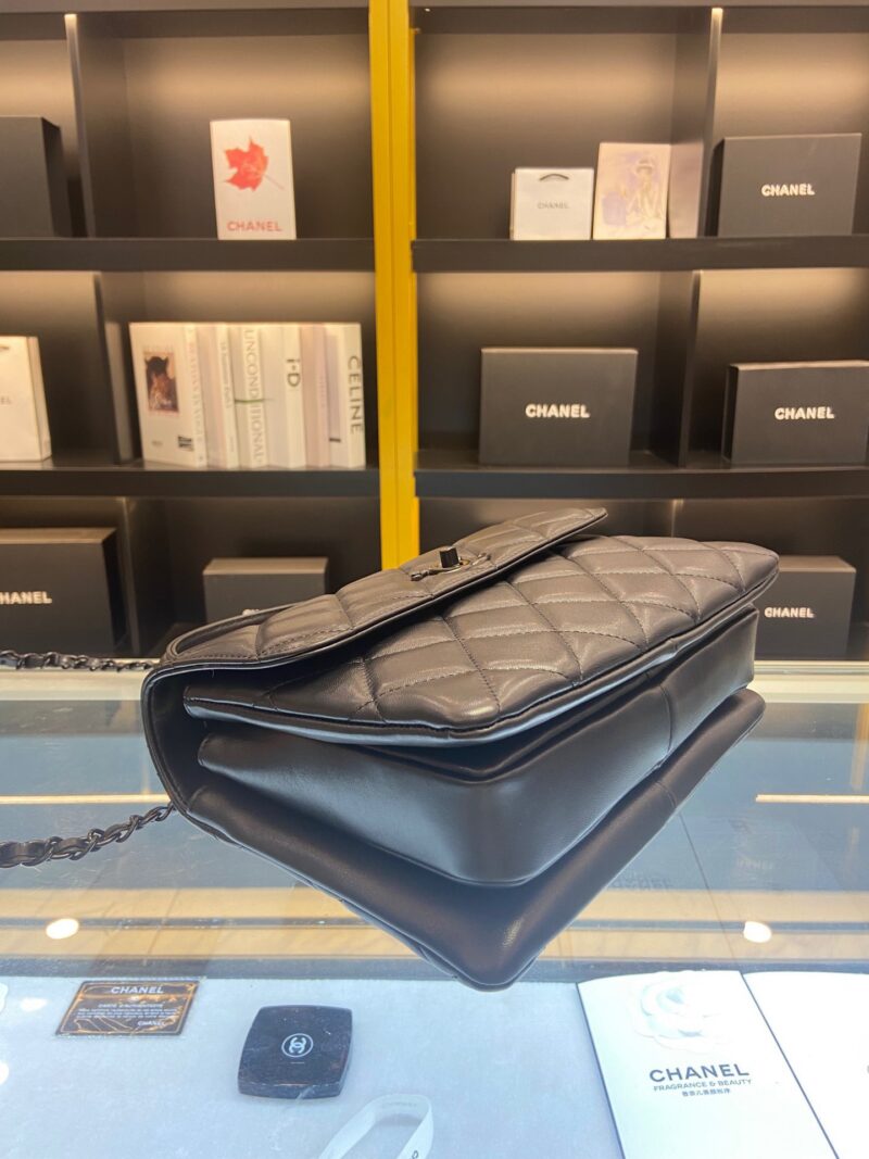 Chanel Trendy Replica 11 Brown Leather Full Box Handbags 25cm