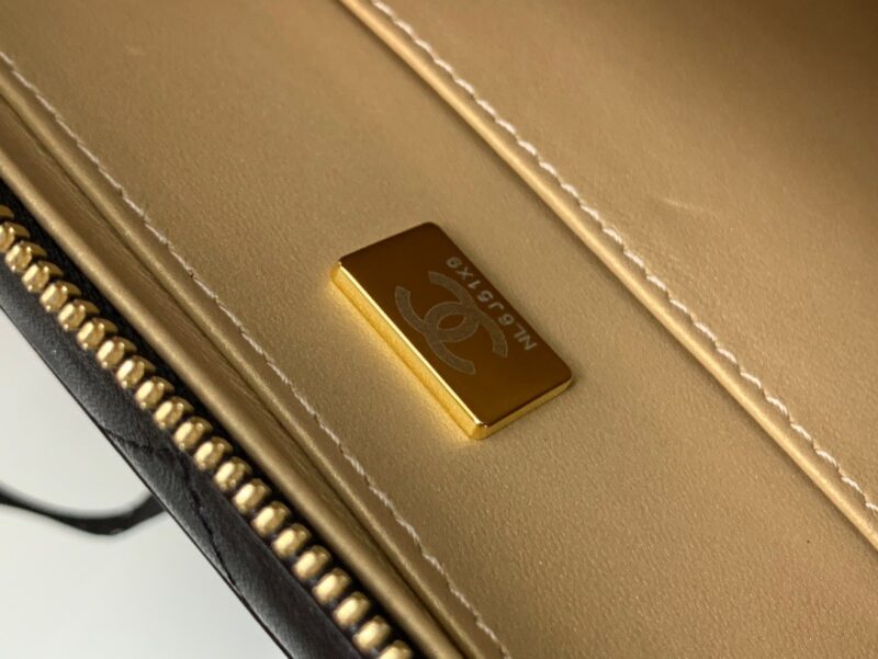 Chanel Vanity Case Black Yellow Replica 1:1 Box Form Handbags 19cm