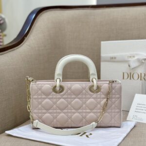 Dior D-Joy Women’s Handbag Pink Cowhide 26cm