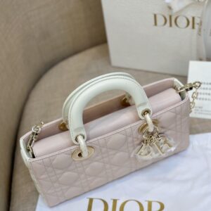 Dior D-Joy Women’s Handbag Pink Cowhide 26cm