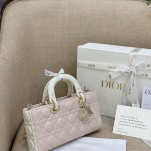 Dior D-Joy Women’s Handbag Pink Cowhide 26cm