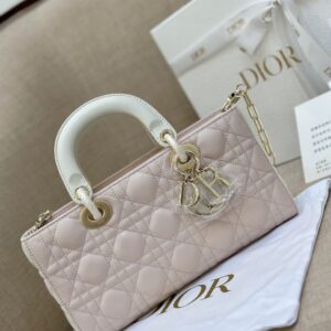 Dior D-Joy Women’s Handbag Pink Cowhide 26cm