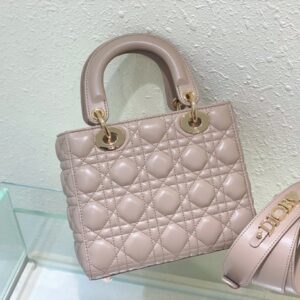 Dior Lady Super Light Pink Handbag 20cm