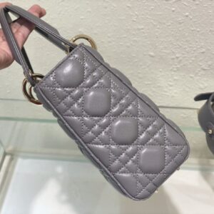 Dior Lady ABC Super Quality Gray Handbag 20cm
