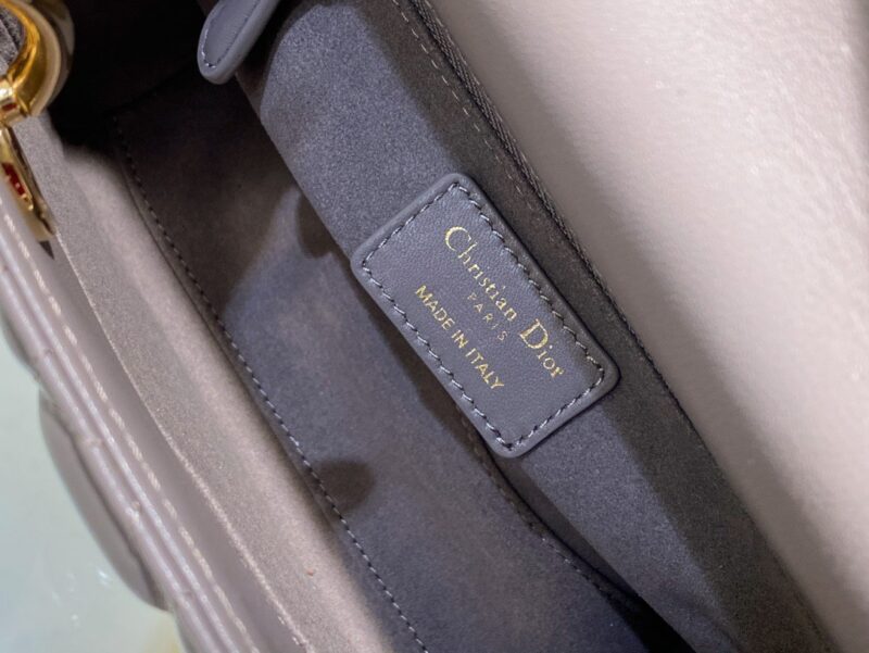 Dior Lady ABC Super Quality Gray Handbag 20cm