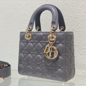Dior Lady ABC Super Quality Gray Handbag 20cm