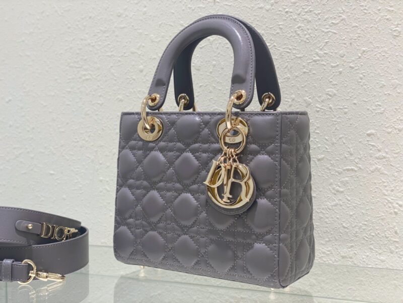 Dior Lady ABC Super Quality Gray Handbag 20cm